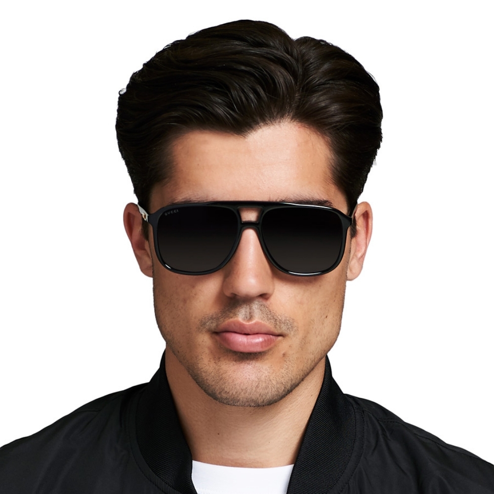 NEW GUCCI AVIATOR SUNGLASSES GG0262SA 001 BLACK GUCCI AVIATOR EYEWEAR - Picture 6 of 10